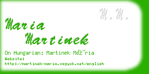 maria martinek business card